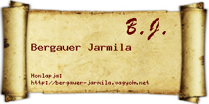 Bergauer Jarmila névjegykártya